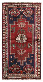  Shiraz Teppe 125X241 Ekte Orientalsk Håndknyttet Mørk Rød/Svart (Ull, Persia/Iran)
