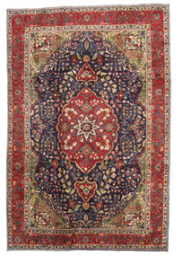  Tabriz Teppe 204X300 Ekte Orientalsk Håndknyttet Mørk Grå/Mørk Rød (Ull, Persia/Iran)