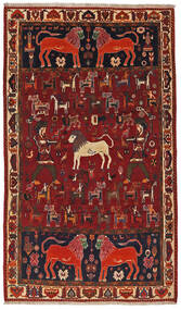  Ghashghai Teppe 124X211 Ekte Orientalsk Håndknyttet Mørk Rød/Mørk Brun (Ull, Persia/Iran)