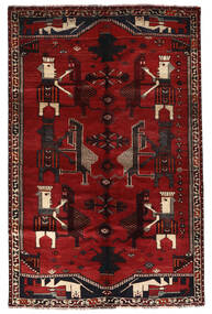 Ghashghai Teppe 156X240 Ekte Orientalsk Håndknyttet Svart/Mørk Rød (Ull, )