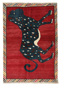  Ghashghai Teppe 142X203 Ekte Orientalsk Håndknyttet Rød/Mørk Blå (Ull, Persia/Iran)