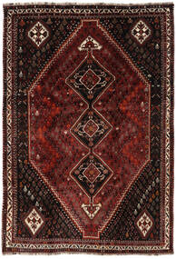  Shiraz Teppe 222X322 Ekte Orientalsk Håndknyttet Mørk Rød (Ull, Persia/Iran)