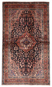  Jozan Teppe 128X222 Ekte Orientalsk Håndknyttet Mørk Rød/Svart/Mørk Brun (Ull, Persia/Iran)
