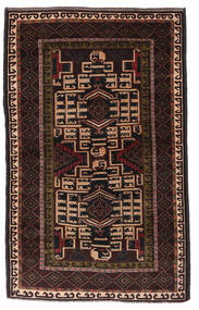  Beluch Teppe 114X182 Ekte Orientalsk Håndknyttet Mørk Rød, Brun (Ull, Afghanistan)
