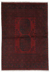  Afghan Teppe 101X145 Ekte Orientalsk Håndknyttet Svart (Ull, Afghanistan)