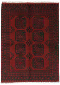  Afghan Fine Teppe 137X186 Ekte Orientalsk Håndknyttet Svart/Mørk Rød (Ull, )