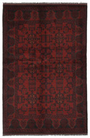  Afghan Khal Mohammadi Teppe 126X194 Ekte Orientalsk Håndknyttet Svart/Mørk Rød (Ull, )