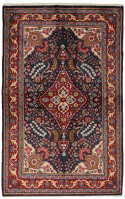  Golpayegan Teppe 134X209 Ekte Orientalsk Håndknyttet Svart, Mørk Rød (Ull, Persia/Iran)