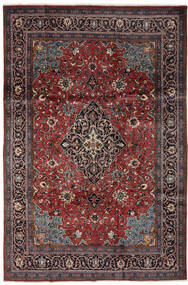  Mahal Teppe 206X318 Ekte Orientalsk Håndknyttet Svart, Mørk Rød (Ull, Persia/Iran)