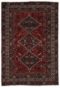  Shiraz Teppe 195X285 Ekte Orientalsk Håndknyttet Svart/Mørk Rød (Ull, )
