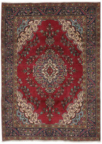  205X286 Tabriz Teppe Svart/Mørk Rød Persia/Iran 