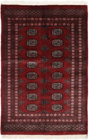  Pakistan Bokhara 3Ply Teppe 125X188 Ekte Orientalsk Håndknyttet Svart/Mørk Rød (Ull, Pakistan)