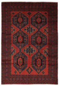  Beluch Teppe 213X310 Ekte Orientalsk Håndknyttet Svart/Mørk Rød (Ull, Afghanistan)