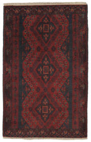  Afghan Khal Mohammadi Teppe 75X121 Ekte Orientalsk Håndknyttet Svart/Mørk Rød (Ull, )