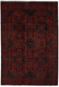  Afghan Khal Mohammadi Teppe 195X287 Ekte Orientalsk Håndknyttet Svart/Mørk Rød (Ull, )