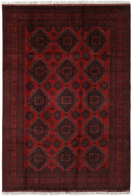  Afghan Khal Mohammadi Teppe 202X295 Ekte Orientalsk Håndknyttet Svart/Mørk Rød (Ull, )