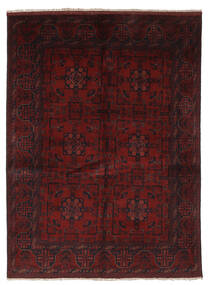  Afghan Khal Mohammadi Teppe 142X194 Ekte Orientalsk Håndknyttet Svart (Ull, Afghanistan)