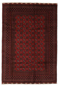 Afghan Fine Teppe 189X289 Ekte Orientalsk Håndknyttet Svart/Mørk Rød (Ull, )