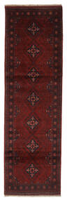  Afghan Khal Mohammadi Teppe 85X283 Ekte Orientalsk Håndknyttet Teppeløpere Svart/Mørk Rød (Ull, )