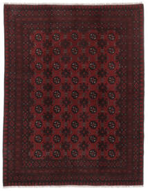  Afghan Fine Teppe 146X188 Ekte Orientalsk Håndknyttet Svart/Mørk Rød (Ull, )