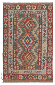  Kelim Afghan Old Style Teppe 97X150 Ekte Orientalsk Håndvevd Mørk Brun/Mørk Grå (Ull, Afghanistan)
