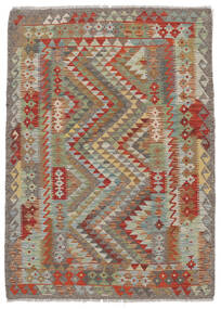  Kelim Afghan Old Style Teppe 120X170 Ekte Orientalsk Håndvevd Mørk Brun/Brun (Ull, Afghanistan)