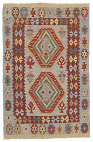  Kelim Afghan Old Style Teppe 100X157 Ekte Orientalsk Håndvevd Mørk Brun/Mørk Grå/Brun (Ull, Afghanistan)