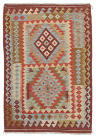  Kelim Afghan Old Style Teppe 105X150 Ekte Orientalsk Håndvevd Mørk Brun/Beige (Ull, Afghanistan)