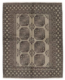  Afghan Teppe 159X198 Ekte Orientalsk Håndknyttet Mørk Brun/Svart (Ull, Afghanistan)