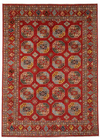  Kazak Fine Teppe 246X337 Ekte Orientalsk Håndknyttet Mørk Rød, Svart (Ull, Afghanistan)