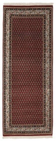  Mir Indisk Teppe 79X200 Ekte Orientalsk Håndknyttet Teppeløpere Svart/Mørk Brun (Ull, India)