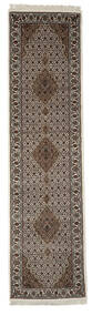  Tabriz Royal Teppe 80X309 Ekte Orientalsk Håndknyttet Teppeløpere Mørk Brun/Svart ( India)