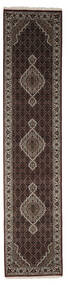  Tabriz Royal Teppe 79X362 Ekte Orientalsk Håndknyttet Teppeløpere Svart, Brun ( India)