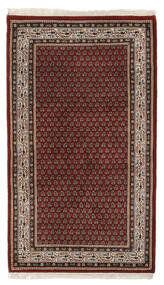  Mir Indisk Teppe 92X157 Ekte Orientalsk Håndknyttet Svart/Mørk Brun (Ull, India)