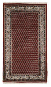  Mir Indisk Teppe 89X160 Ekte Orientalsk Håndknyttet Svart/Mørk Brun (Ull, India)