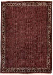 Bidjar Med Silke Teppe Teppe 250X357 Svart/Mørk Rød Stort ( Persia/Iran)