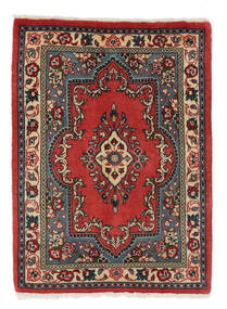  Sarough Teppe 63X87 Ekte Orientalsk Håndknyttet Svart/Mørk Rød (Ull, Persia/Iran)