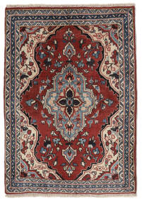  Asadabad Teppe 68X93 Ekte Orientalsk Håndknyttet Mørk Rød, Svart (Ull, Persia/Iran)