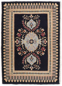  Keshan Teppe 68X94 Ekte Orientalsk Håndknyttet Svart/Brun (Ull, Persia/Iran)