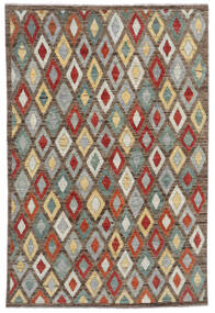  Moroccan Berber - Afghanistan Teppe 191X287 Ekte Moderne Håndknyttet Brun/Grønn (Ull, )