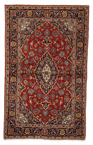  Keshan Teppe 107X180 Ekte Orientalsk Håndknyttet Svart/Mørk Brun (Ull, Persia/Iran)