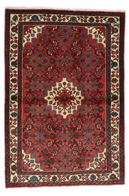  Hosseinabad Teppe 105X157 Ekte Orientalsk Håndknyttet Svart/Mørk Rød (Ull, )