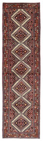  Hamadan Teppe 85X303 Ekte Orientalsk Håndknyttet Teppeløpere Svart/Mørk Brun (Ull, Persia/Iran)