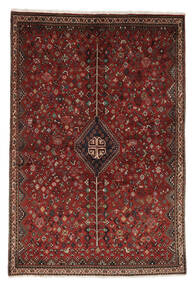  Shiraz Teppe 152X227 Ekte Orientalsk Håndknyttet Svart/Mørk Rød (Ull, )