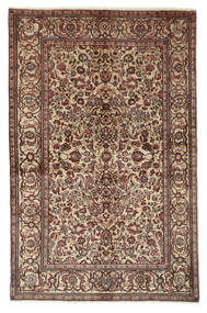  Sarough Teppe 136X210 Ekte Orientalsk Håndknyttet Brun, Svart (Ull, Persia/Iran)