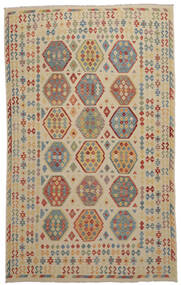  Kelim Afghan Old Style Teppe 244X393 Ekte Orientalsk Håndvevd Brun/Lysbrun (Ull, Afghanistan)