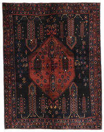  Afshar Teppe 150X198 Ekte Orientalsk Håndknyttet Svart/Mørk Brun (Ull, Persia/Iran)