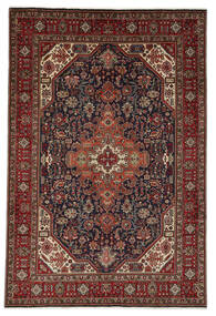 Tabriz Teppe 203X300 Ekte Orientalsk Håndknyttet Svart, Mørk Rød (Ull, Persia/Iran)