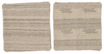  Patchwork Putevar - Iran Teppe 65X65 Ekte Orientalsk Håndknyttet Kvadratisk Brun/Lysbrun (Ull, Persia/Iran)
