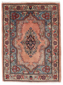  Sarough Teppe 67X87 Ekte Orientalsk Håndknyttet Svart/Mørk Rød (Ull, Persia/Iran)